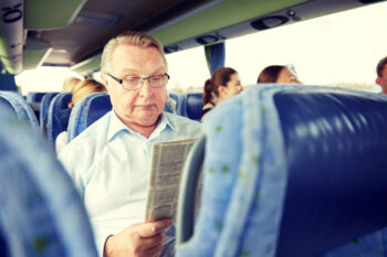 reading on a coach